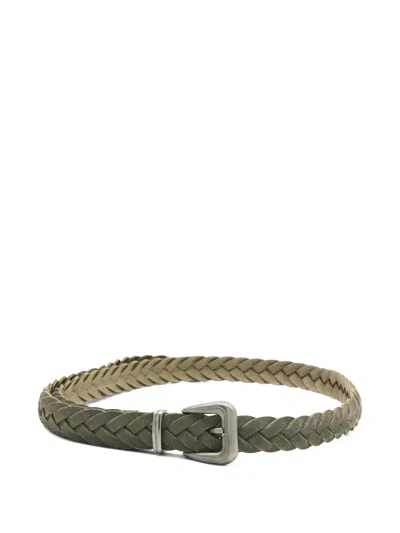 BRUNELLO CUCINELLI BRAIDED EMBELLISHED BELT