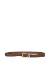 Brunello Cucinelli Men Brown Woven Reversed Calfskin Belt In Brown