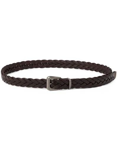 BRUNELLO CUCINELLI BRAIDED LEATHER BELT