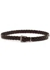 Brunello Cucinelli Braided Leather Belt In Pattern