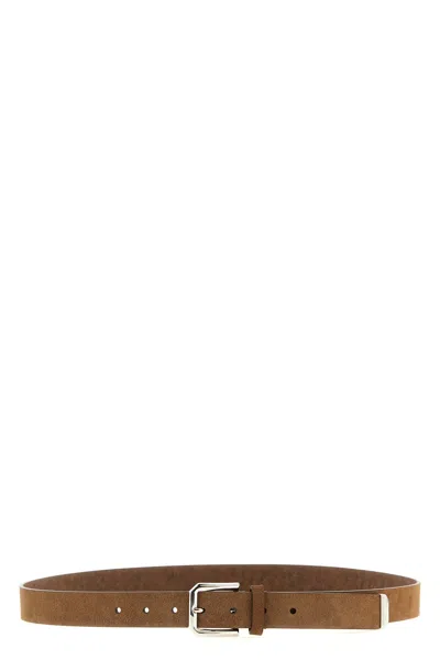 Brunello Cucinelli Men Braided Leather Belt In Brown