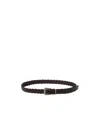 Brunello Cucinelli Braided Belt In Rust Brown