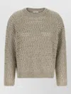 Brunello Cucinelli Micro Sequin Sweater Sweaters And Cardigans Beige In Brown