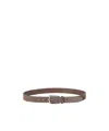 Brunello Cucinelli Braided Reversed Leather Belt In Brown