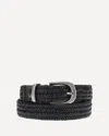 Brunello Cucinelli Braided Stretch Leather Belt