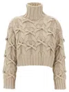 Brunello Cucinelli Braided Sweater Sweaters And Cardigans Beige In Neutral