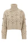Brunello Cucinelli Braided Sweater Sweaters And Cardigans Beige In Neutral