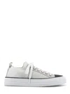 Brunello Cucinelli White Low Top Sneaker With Tab On The Heel In White