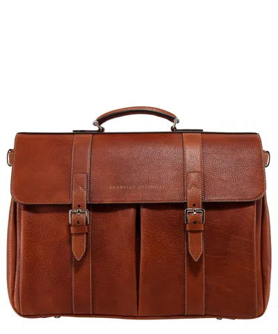 Brunello Cucinelli Briefcase In Brown