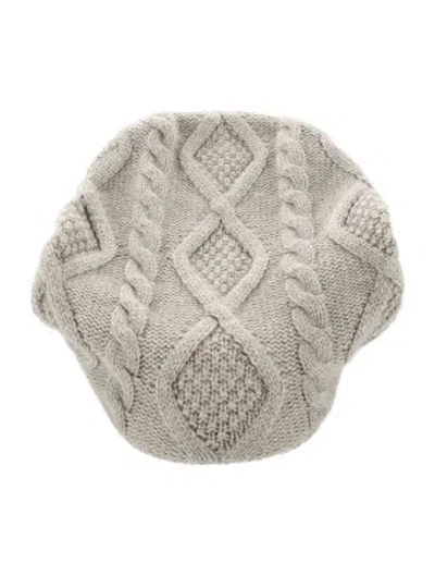 Pre-owned Brunello Cucinelli Brimmed Winter Beanie In Gray