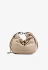 Brunello Cucinelli Brioche Hobo Bag In Soft Leather With Precious Chain