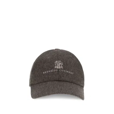 Brunello Cucinelli Brm038p9850cve31bb Fleece Wool Baseball Cap In Brown