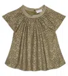 Brunello Cucinelli Broderie Anglaise Cotton-blend Top In Green
