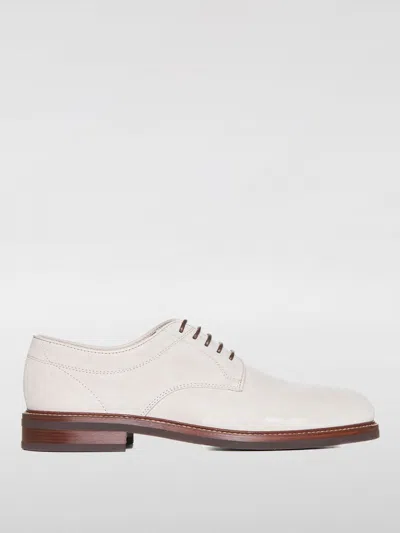 Brunello Cucinelli Laced Shoes In Beige
