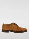 Brunello Cucinelli Brown Suede Derby Shoes With Lace-up Design And Durable Sole In Brown
