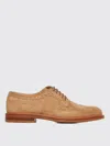 Brunello Cucinelli Man Lace-up Shoes Sand Size 9 Leather In Sand