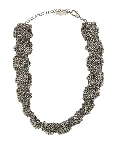 Brunello Cucinelli Bronze Silver Women's Necklace In Metallic