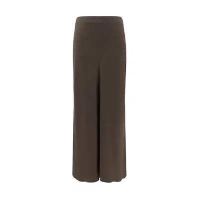 Brunello Cucinelli Brown Acetate Midi Skirt