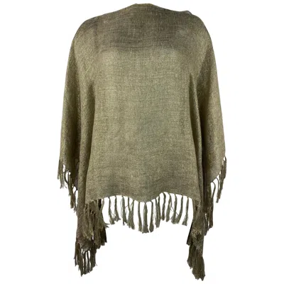 Pre-owned Brunello Cucinelli Brown And Gold Metallic Knit Cover Up Tunic