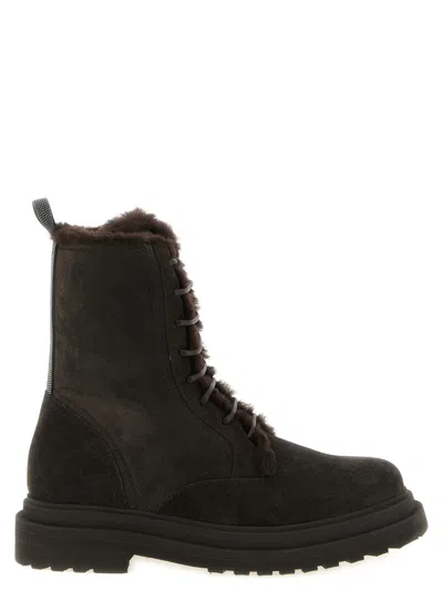 Brunello Cucinelli Brown Ankle Boots