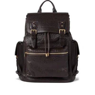 BRUNELLO CUCINELLI BRUNELLO CUCINELLI BROWN BACKPACKS MEN