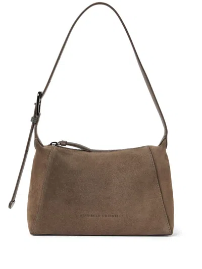 BRUNELLO CUCINELLI BROWN BC DUO SHOULDER BAG