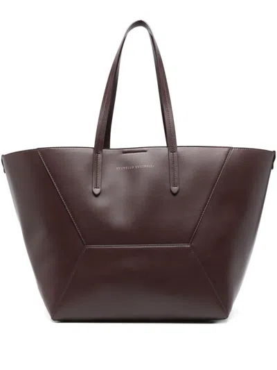 Brunello Cucinelli Brown Bc Duo Tote