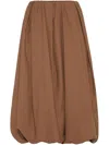 Brunello Cucinelli Brown Blended Cotton Skirt In Brown