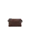 Brunello Cucinelli Women Suede Leather Shoulder Bag In Brown