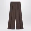 Brunello Cucinelli Brown Cargo Trousers In Cotton Women