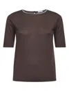 Brunello Cucinelli Women Brown Cashmere And Silk Monili Sweater In Multi