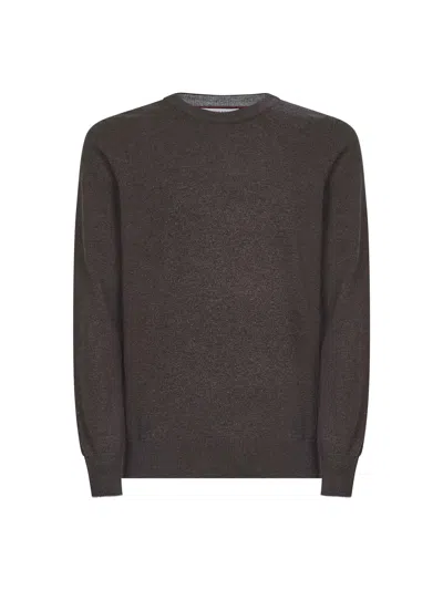 Brunello Cucinelli Brown Cashmere Crewneck Sweater