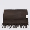 Brunello Cucinelli Soft Textured Scarf Fringe Detailing In Brown