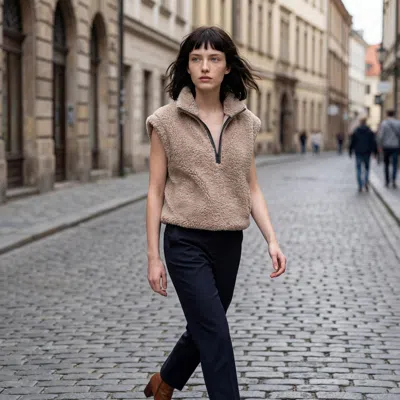 Brunello Cucinelli Brown Cashmere Sleeveles Women's Sweater