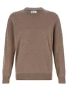 Brunello Cucinelli Cashmere Crew Neck Sweater With Ribbed Cuffs And Hem