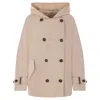 Brunello Cucinelli Double-breasted Jacket With Hood And Flap Pockets