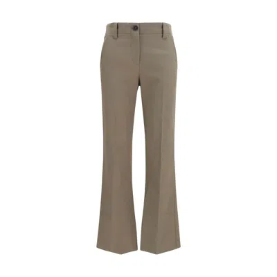 Brunello Cucinelli Brown Cotton Flared Pants
