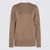 Brunello Cucinelli Knitwear With Long Sleeves Crewneck In Brown