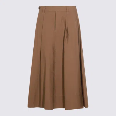 Brunello Cucinelli Brown Cotton Skirt