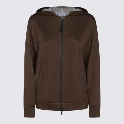 Brunello Cucinelli Brown Cotton Sweatshirt