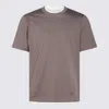 Brunello Cucinelli Brown Cotton T-shirt In Burgundy