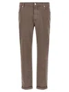 Brunello Cucinelli Garment-dyed Cotton Denim Jeans