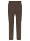 Brunello Cucinelli Belt Loop Casual Pants In Brown