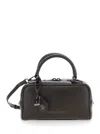 Brunello Cucinelli Brown Crossbody Bag With Removable Shoulder Strap And Padlock Pendant With Embossed Logo In Leather  In Brown