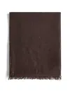 Brunello Cucinelli Women Brown Diamante Cashmere And Silk Scarf In Brown