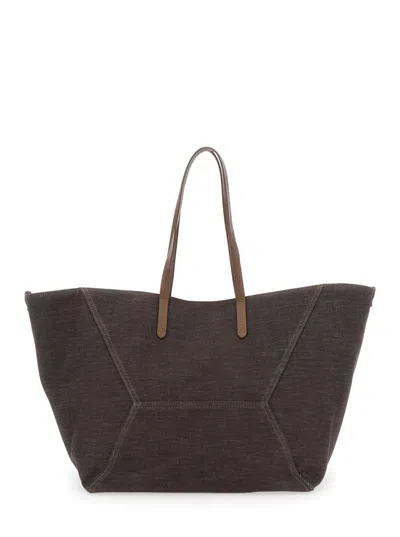 Brunello Cucinelli Brown Duo Tote