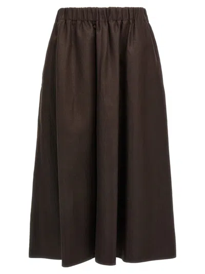 BRUNELLO CUCINELLI BROWN FULL SKIRT
