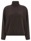Brunello Cucinelli High Neck Sweater Sweaters And Cardigans Brown In Brown