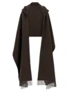Brunello Cucinelli Hooded Scarf Scarves And Foulards Brown In Brown