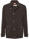 Brunello Cucinelli Brown Jacket With Zip Fastening